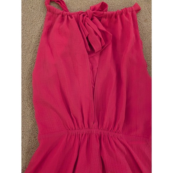Sezane NWT Nohola Mini Dress Rose Pink Halter Ruffle Tie Back Belted- Size 4 - Picture 8 of 8
